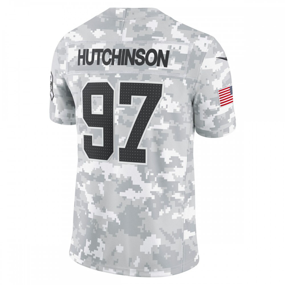 Aidan Hutchinson Detroit Lions Nike 2024 Salute to Service Limited Jersey - Arctic Camo-GridironStore